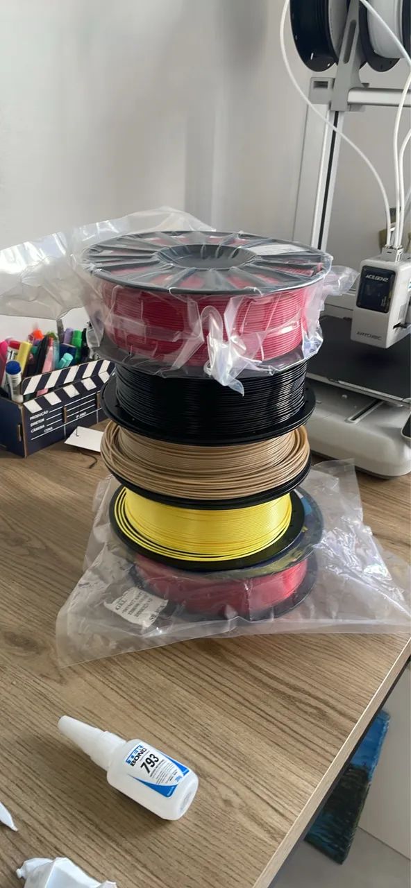 Filamentos PLA e PETG