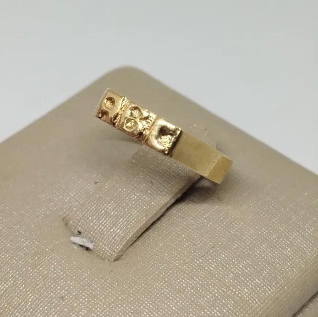 Anel ouro 18k - aro 10 - Foto 2