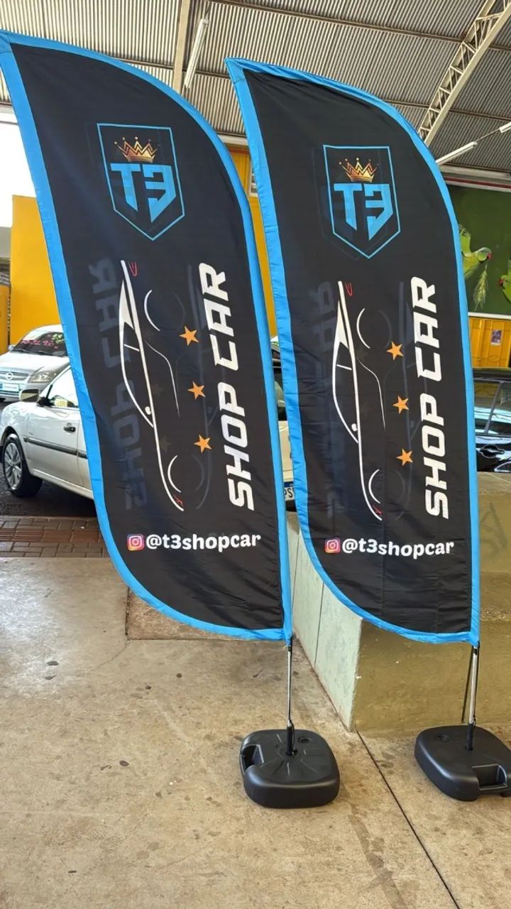 Wind Banner Só Tecido Dupla Face 2m Personalize Sua Marca - Foto 3