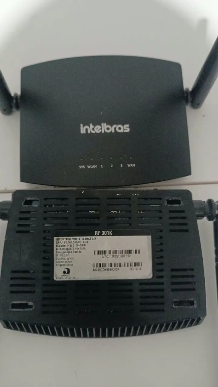 Lote com 10 Roteadores Intelbras RF301K com Fonte