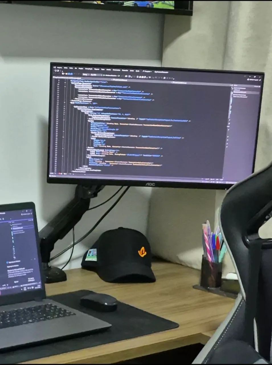 Monitor AOC Led 24'' + (Braço Articulado de Brinde)