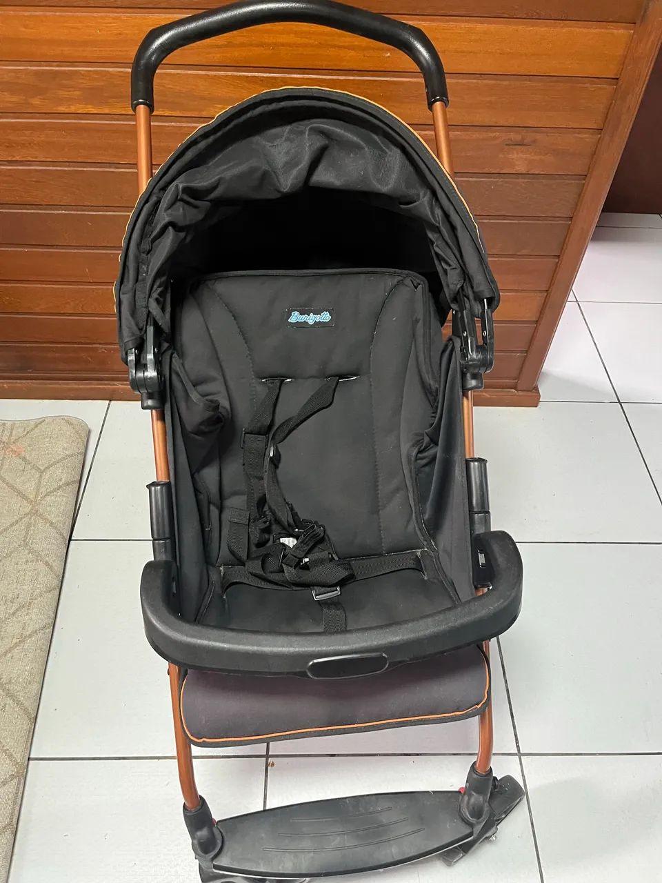 Carrinho De Bebê Burigotto Ecco + Bebê Conforto Touring - Foto 4