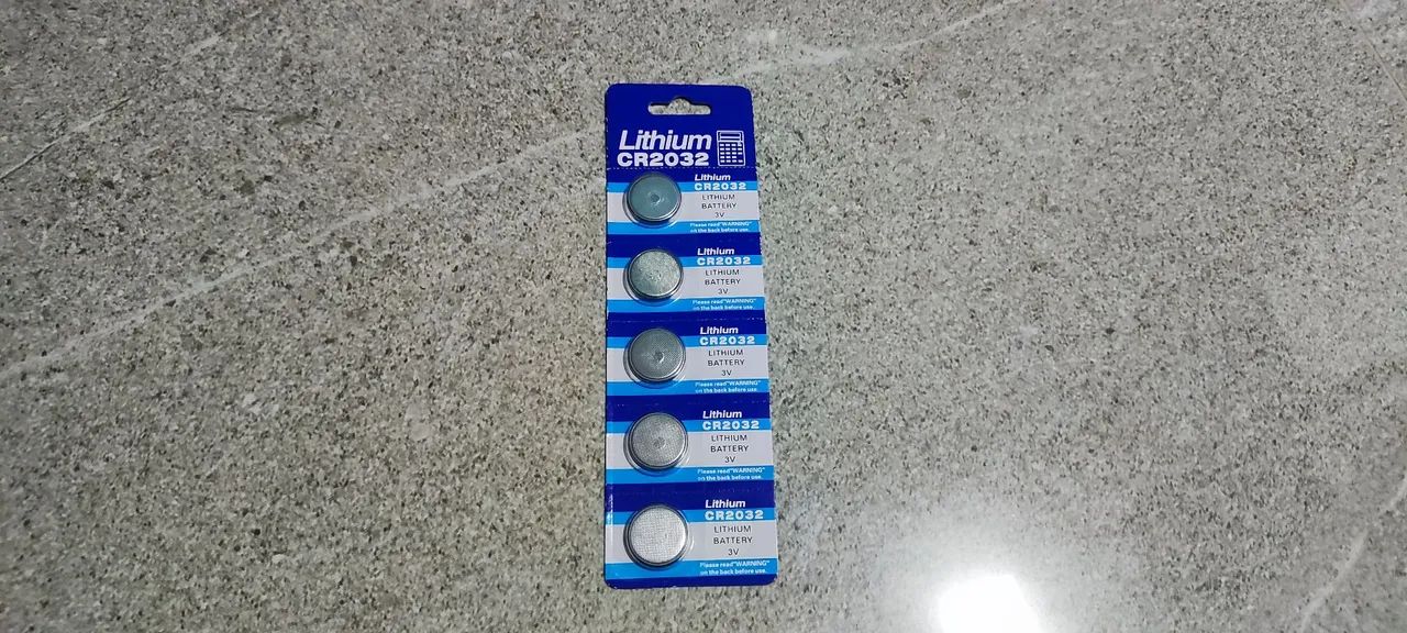 Cartela bateria CR2032, cartela com 5 unidades  - Foto 2