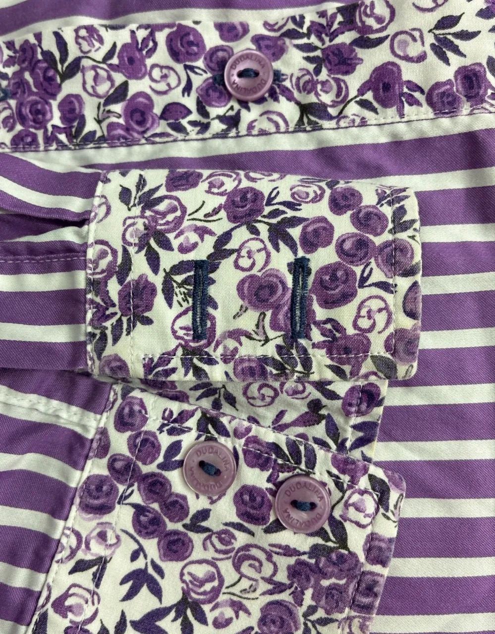 camisa dudalina listrada roxa gg - Foto 4