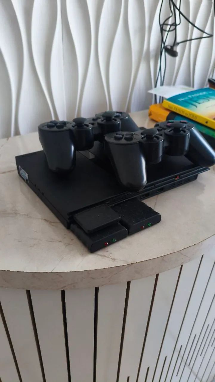 PS2 com 2 controles bluetooth, memory card e pendrive. - Foto 2