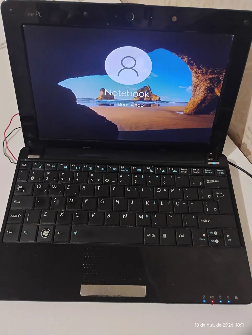 Netbook Asus tela 10 polegadas para peças ou conserto 