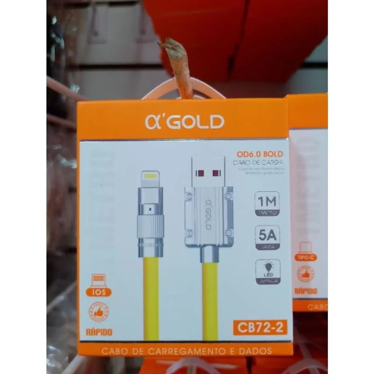 Cabo Gold Para iPhone 5.A LED Lâmpada 