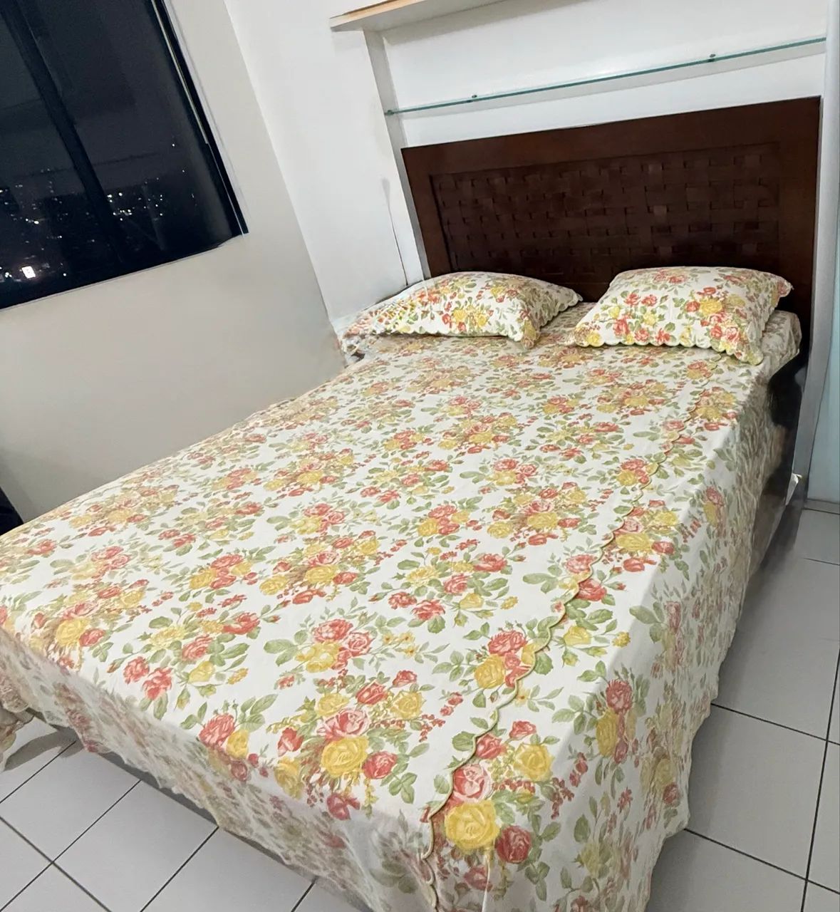 Cama casal em madeira com Colchão TOP  - Foto 4