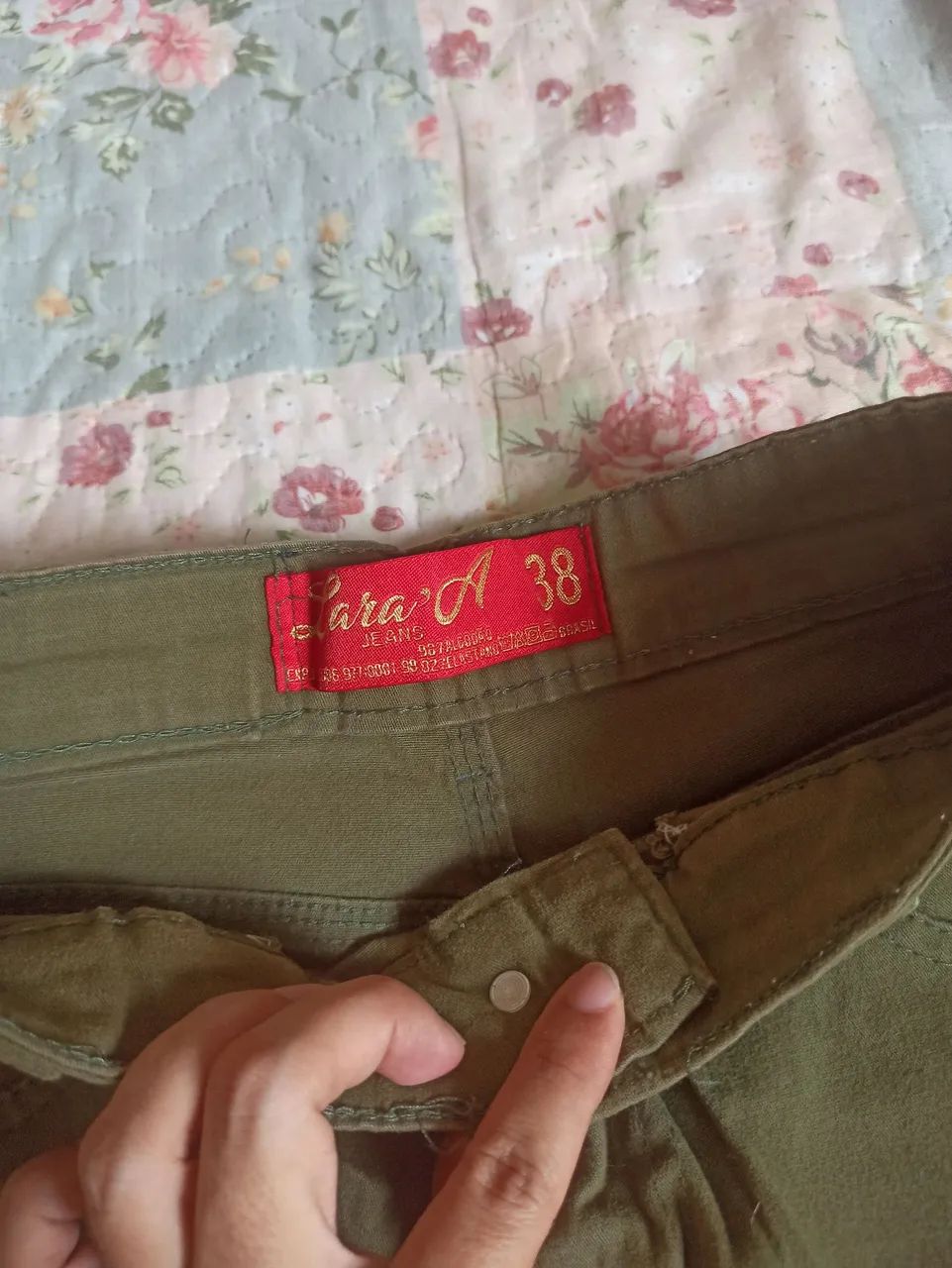 Desapego calça jeans verde n 38 - Foto 2