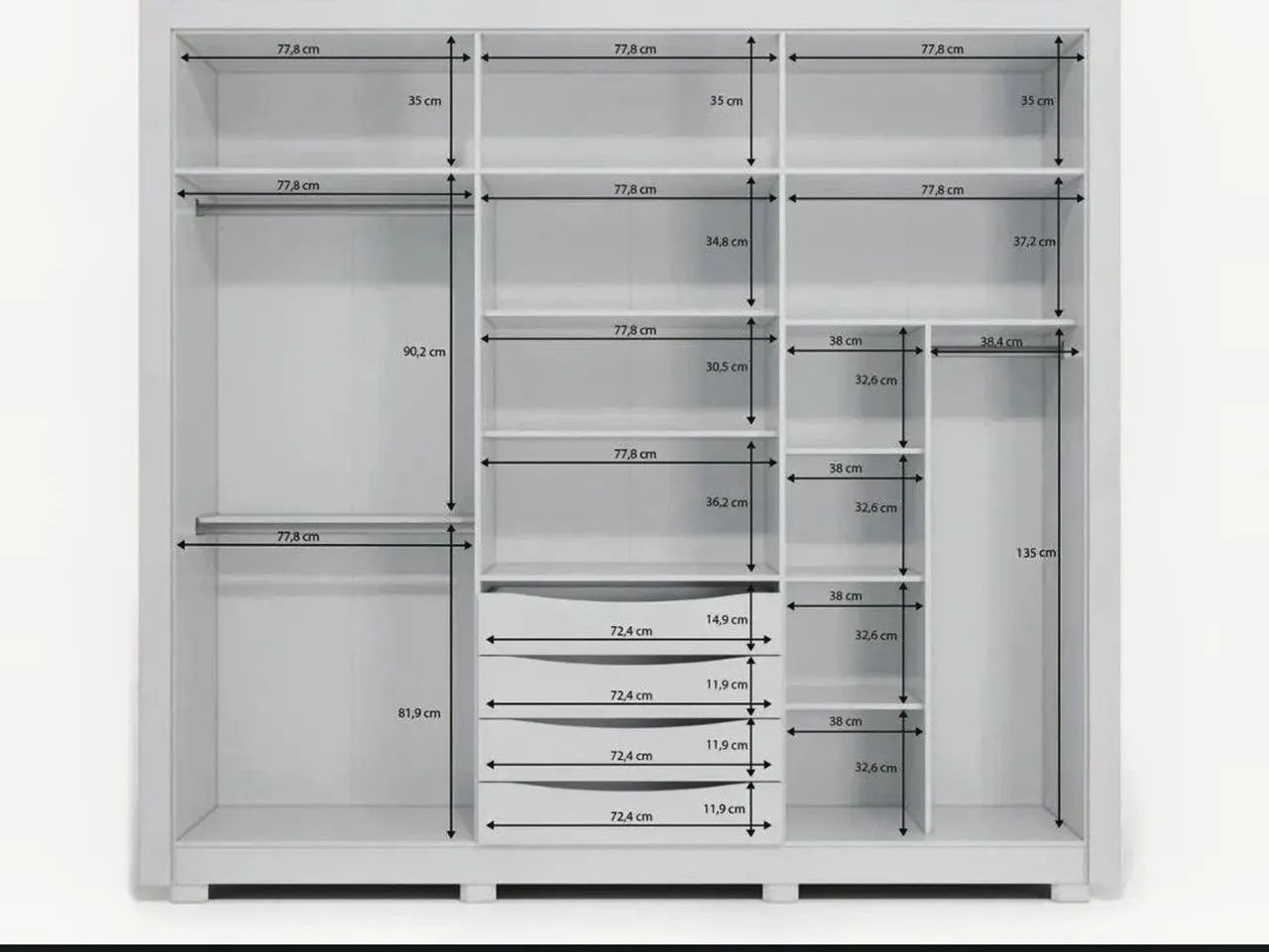Guarda roupa cor branco  - Foto 2