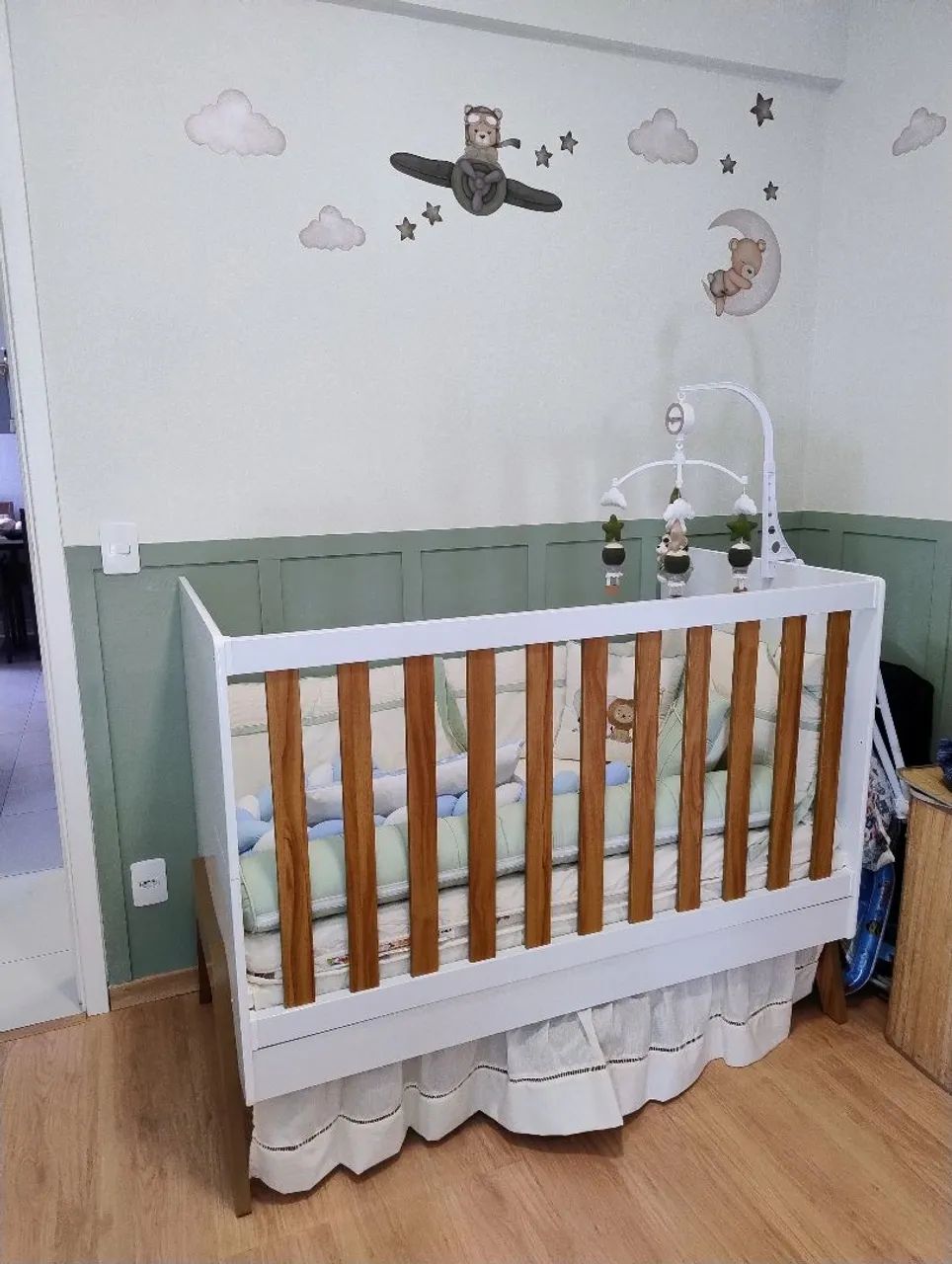 Berço MDF 5 em 1 + Colchão  - Foto 3