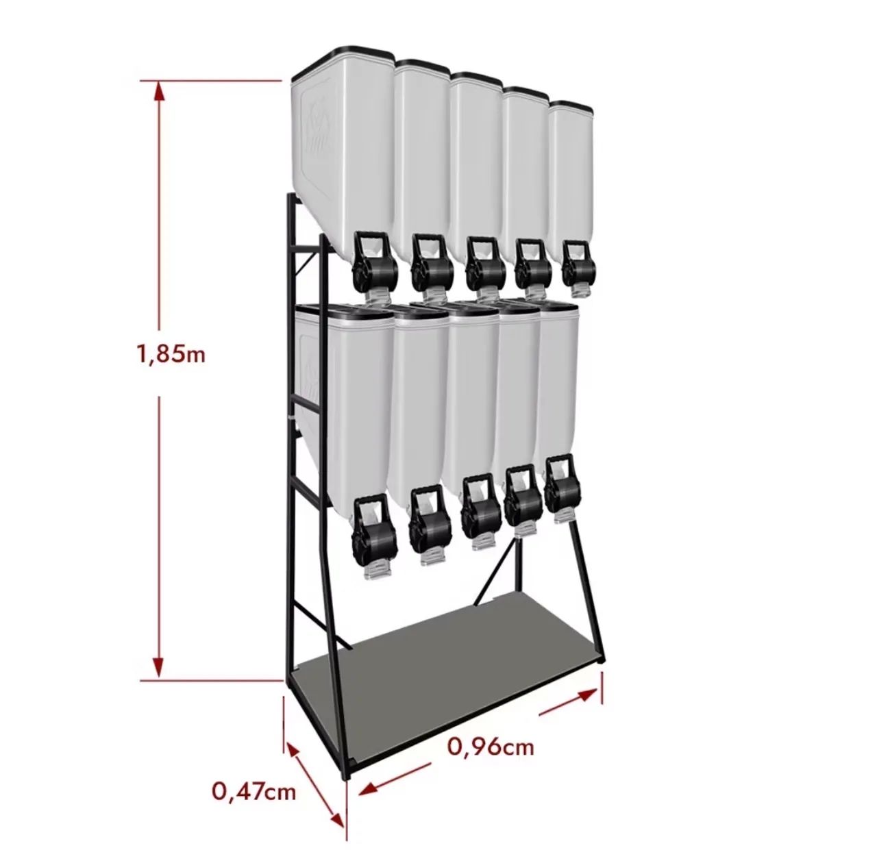 Expositor de ração 10 dispenser 
