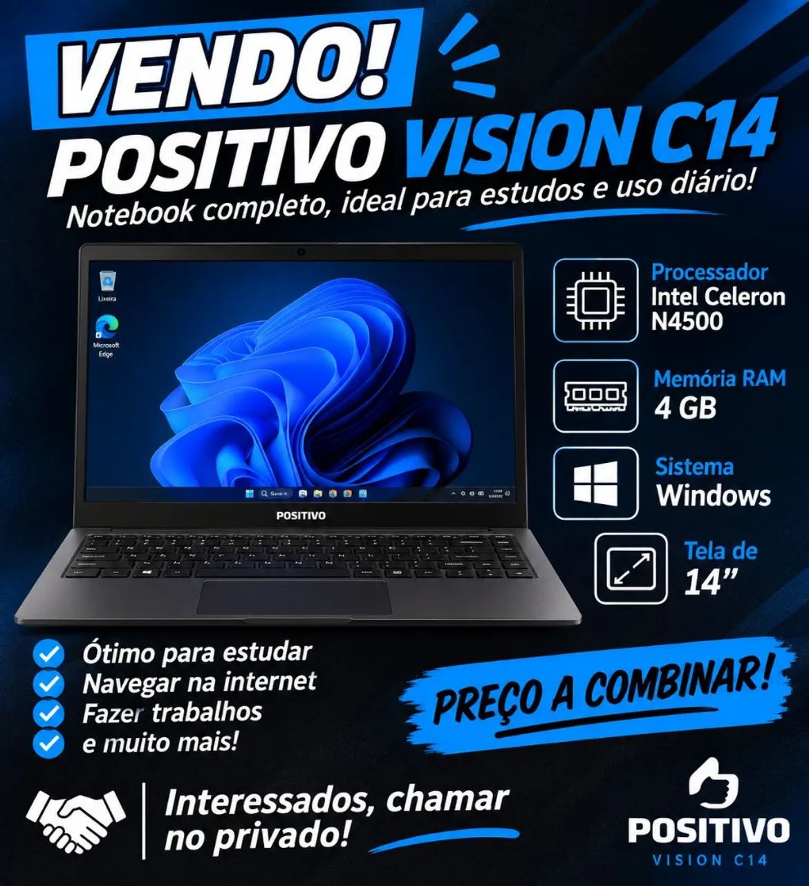 Notebook Positivo Vision C14