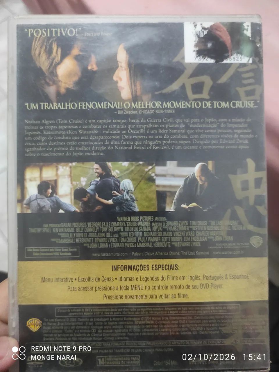 Dvd o último samural tom cruise - Foto 3