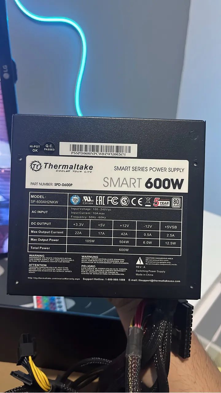 Fonte 600W Thermaltake - Foto 4