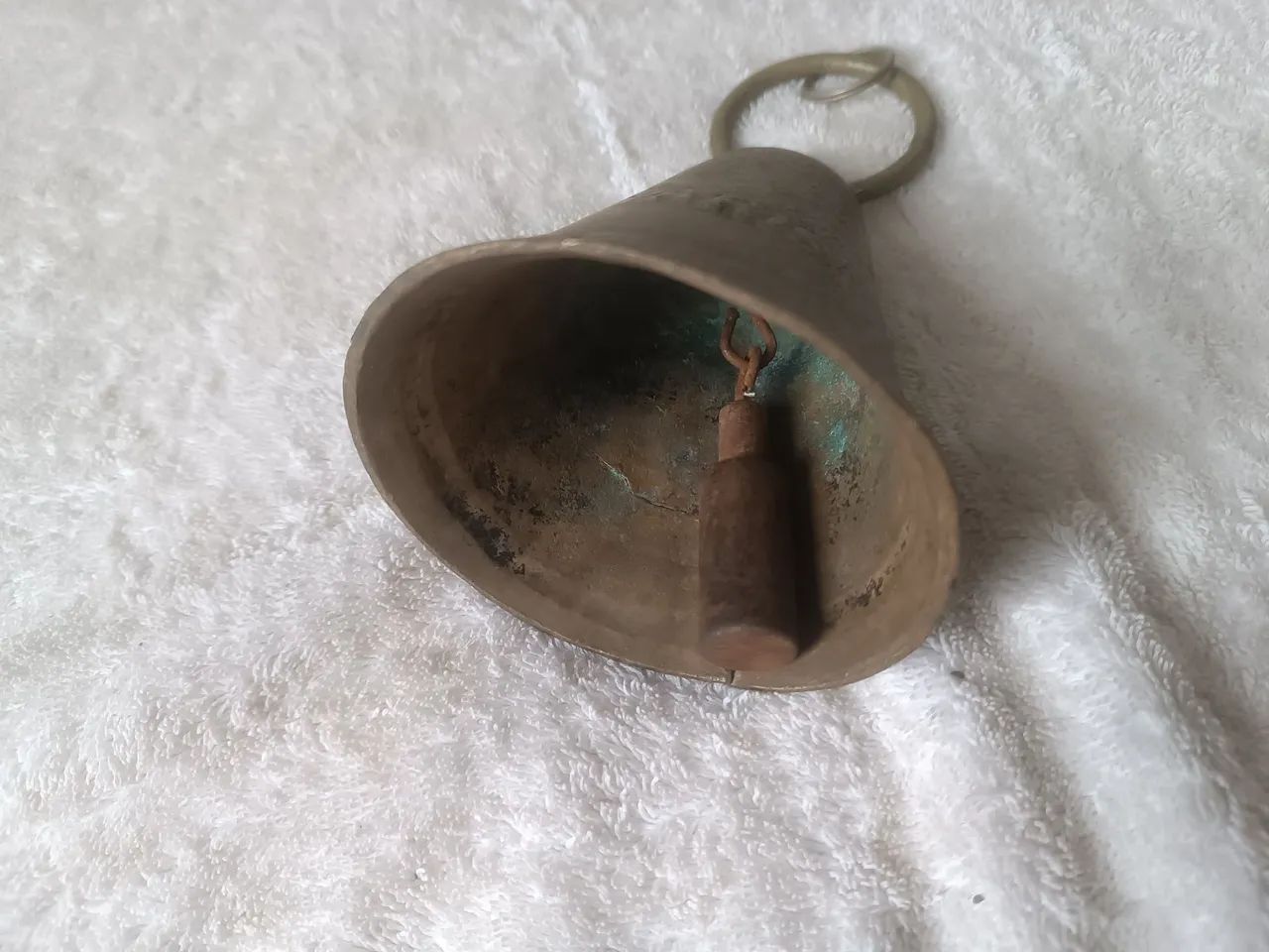 Sino/sinetas bronze maciço antigo sec. XIX Francês marca PARIS 15 CM - Foto 4