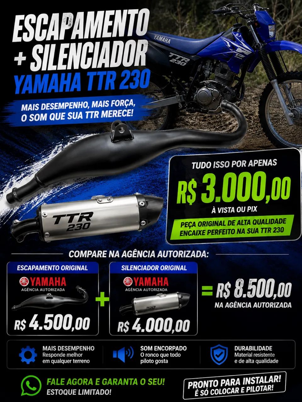 Escapamento completo TTR - Foto 4