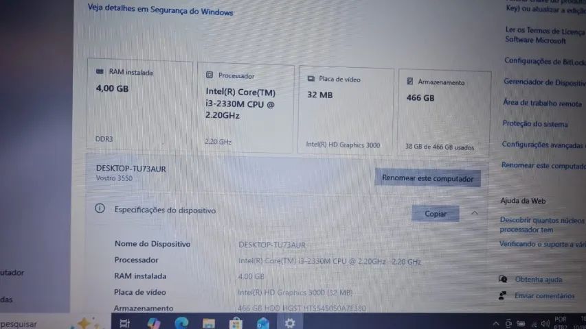 Notebook Dell Vostro 3550 Core I3 - 6 Gb - 500gb Hd - Foto 3