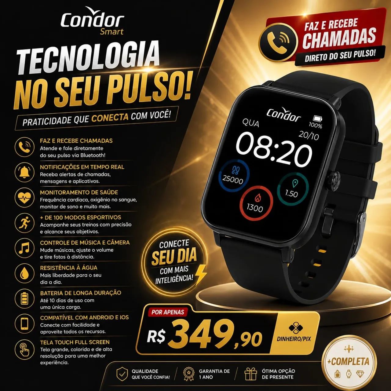 Relógio masculino  - Foto 3
