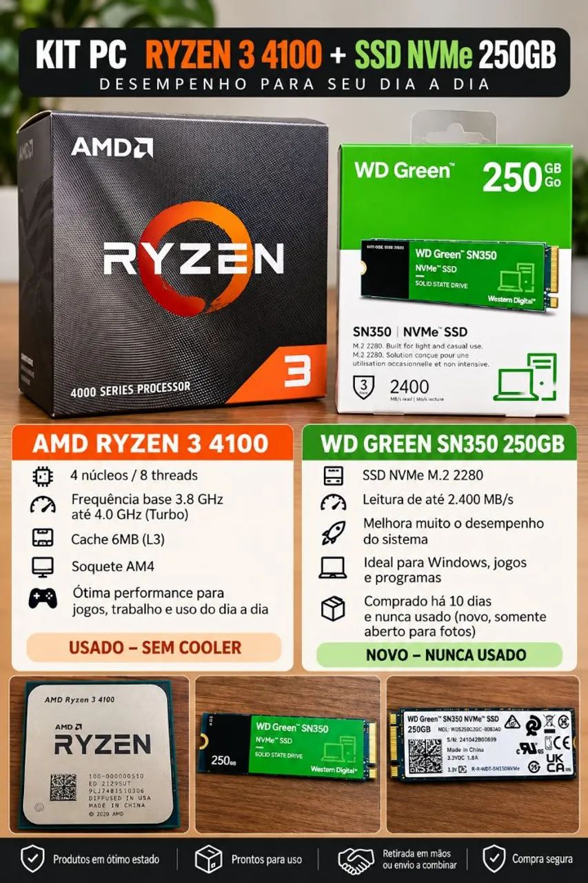 Ryzen 3 4100 e SSD nmve
