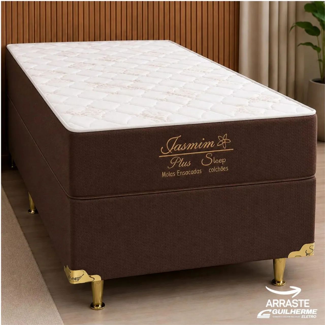Cama Para Solteiro Jasmim Plus 1 Travesseiro de brinde