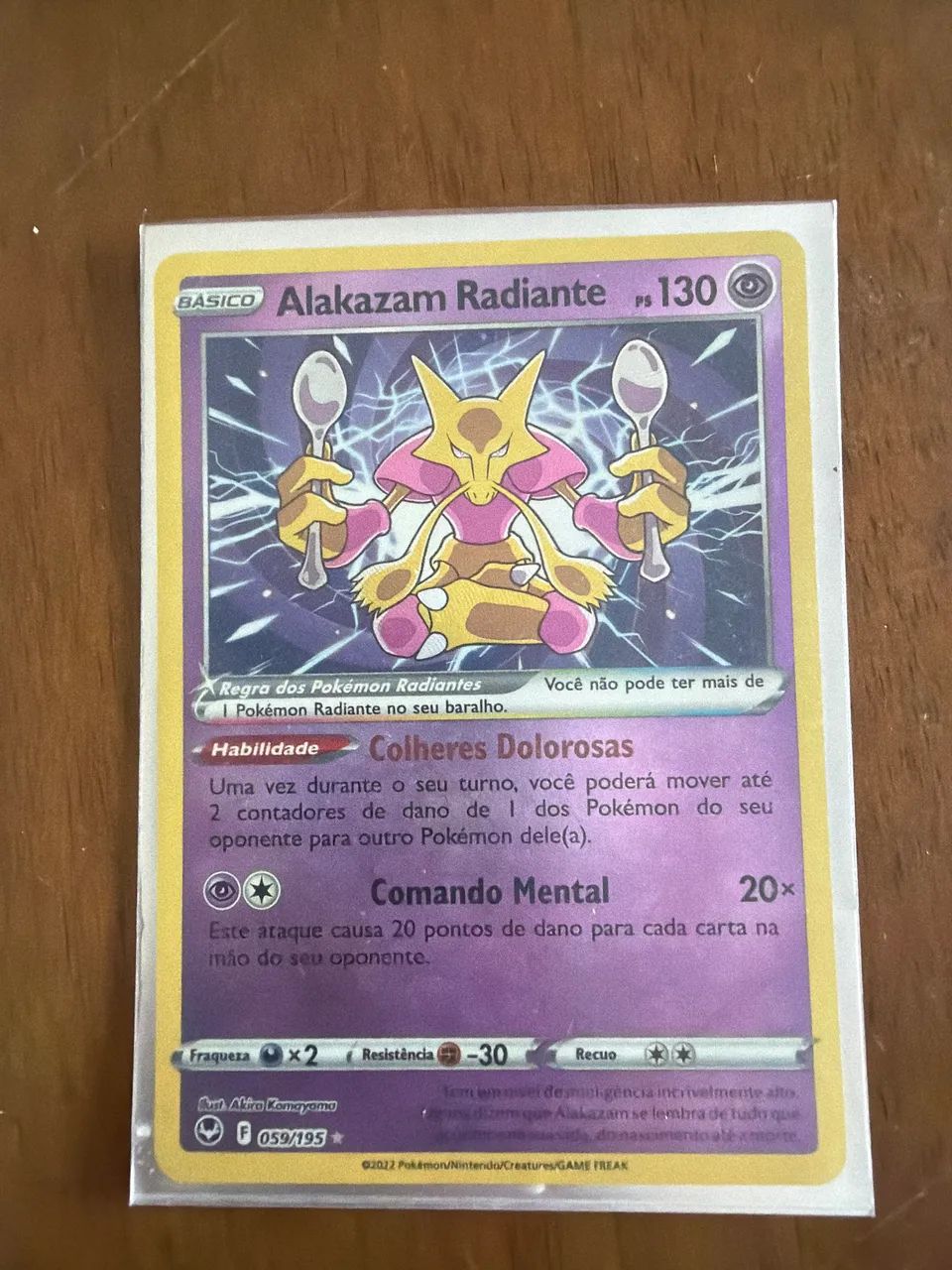 Carta Pokémon alakazam radiante (059/195)
