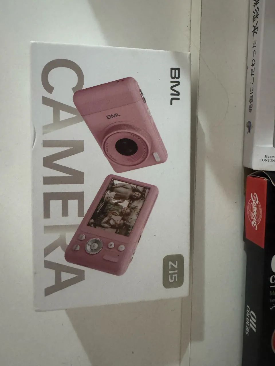 câmera digital rosa