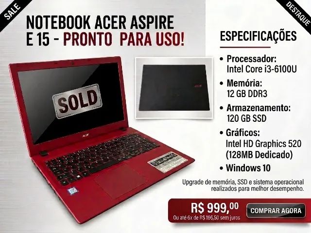 Notebook Acer Aspire E15