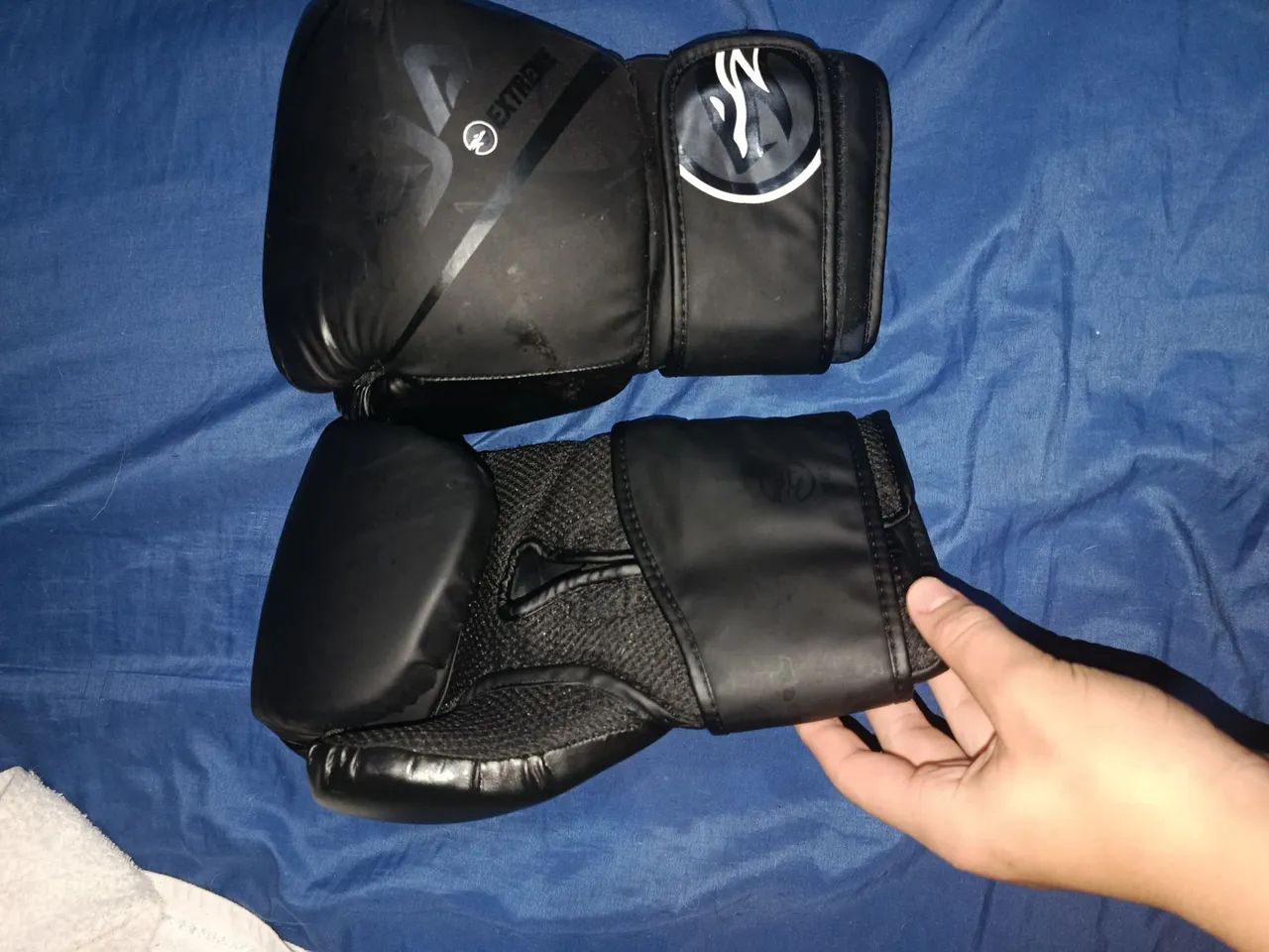 Kit luva e caneleira Boxe e muay Tay naja e bks - Foto 4