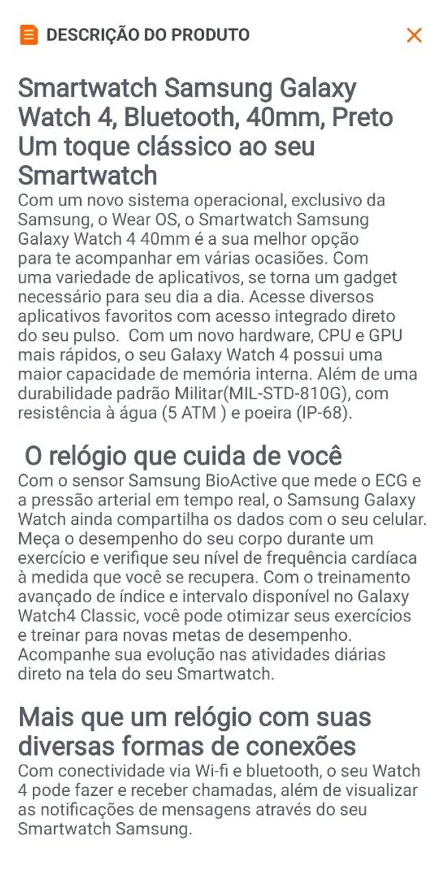 Smartwatch Samsung Galaxy Watch 4. Bluetooth, 40mm - Foto 5