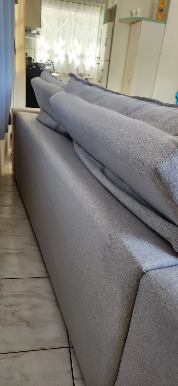 Sofá Retrátil e Reclinável em Linho - Foto 5