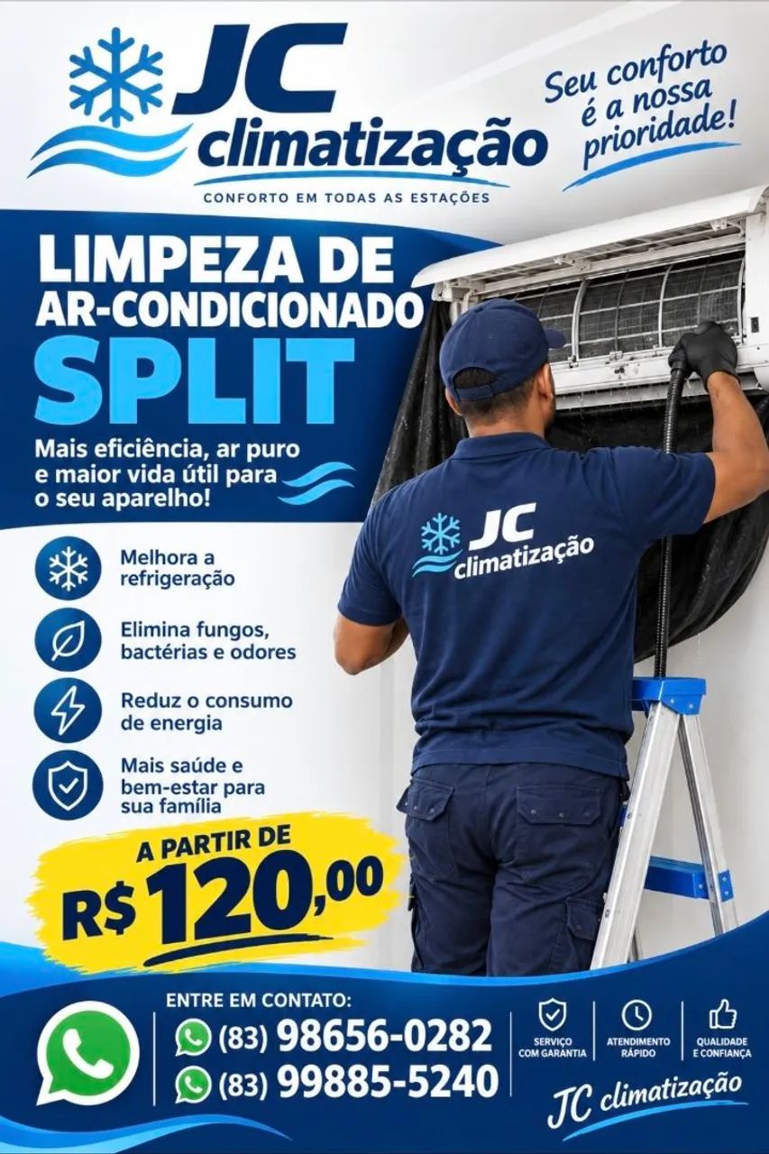 Ar-condicionado limpo. 