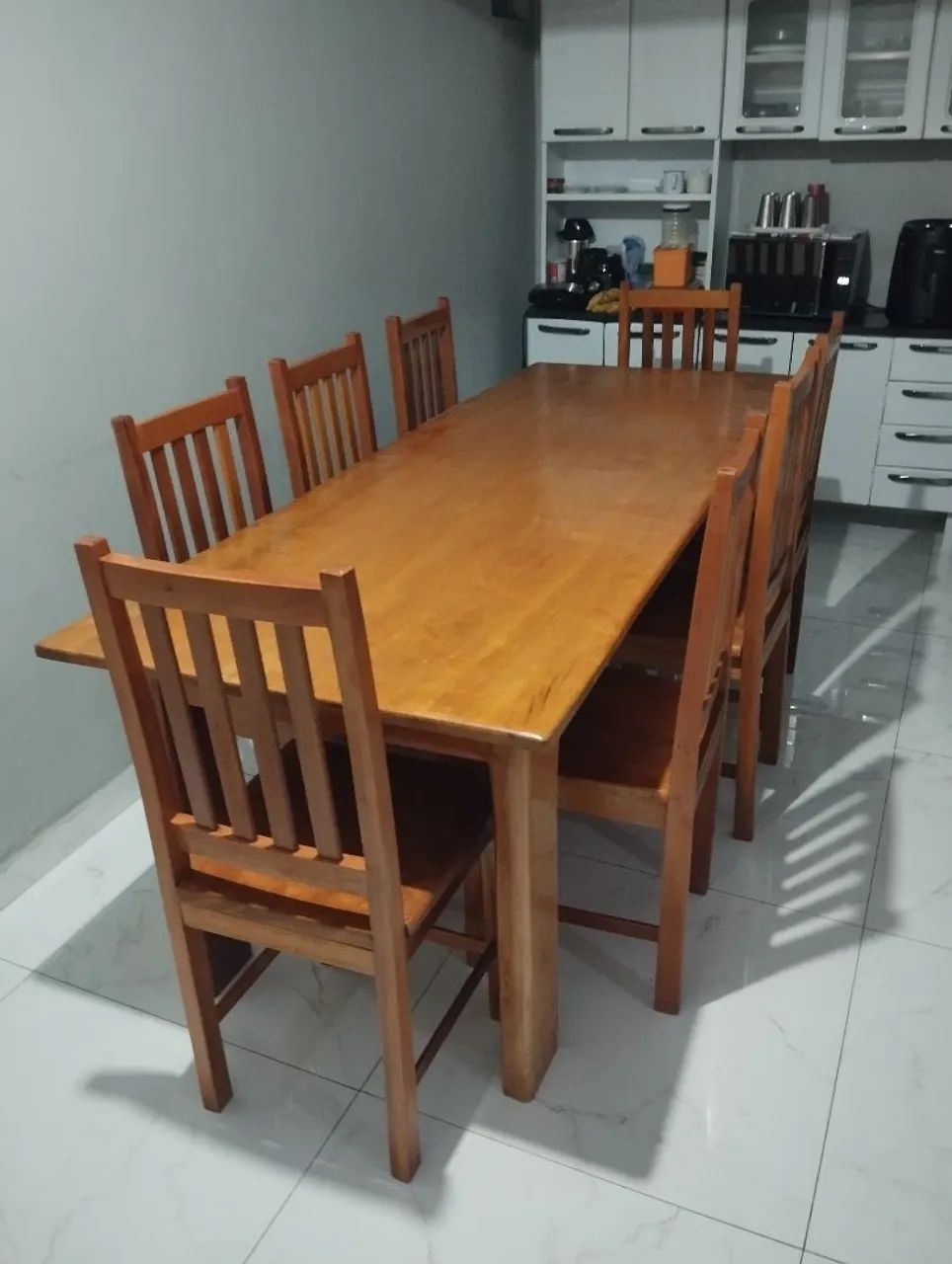 Conjunto de mesa de jantar com 8 cadeiras  - Foto 4
