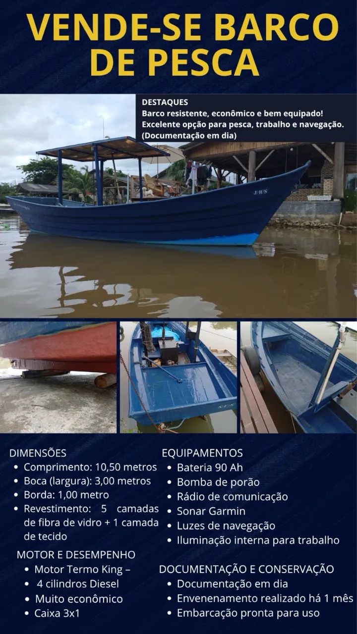 Vendo barco de pesca 