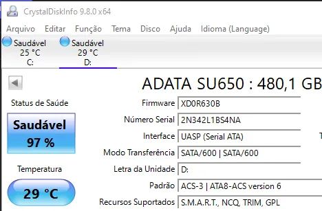 ssd 480gb - Com adaptador externo! - Foto 3