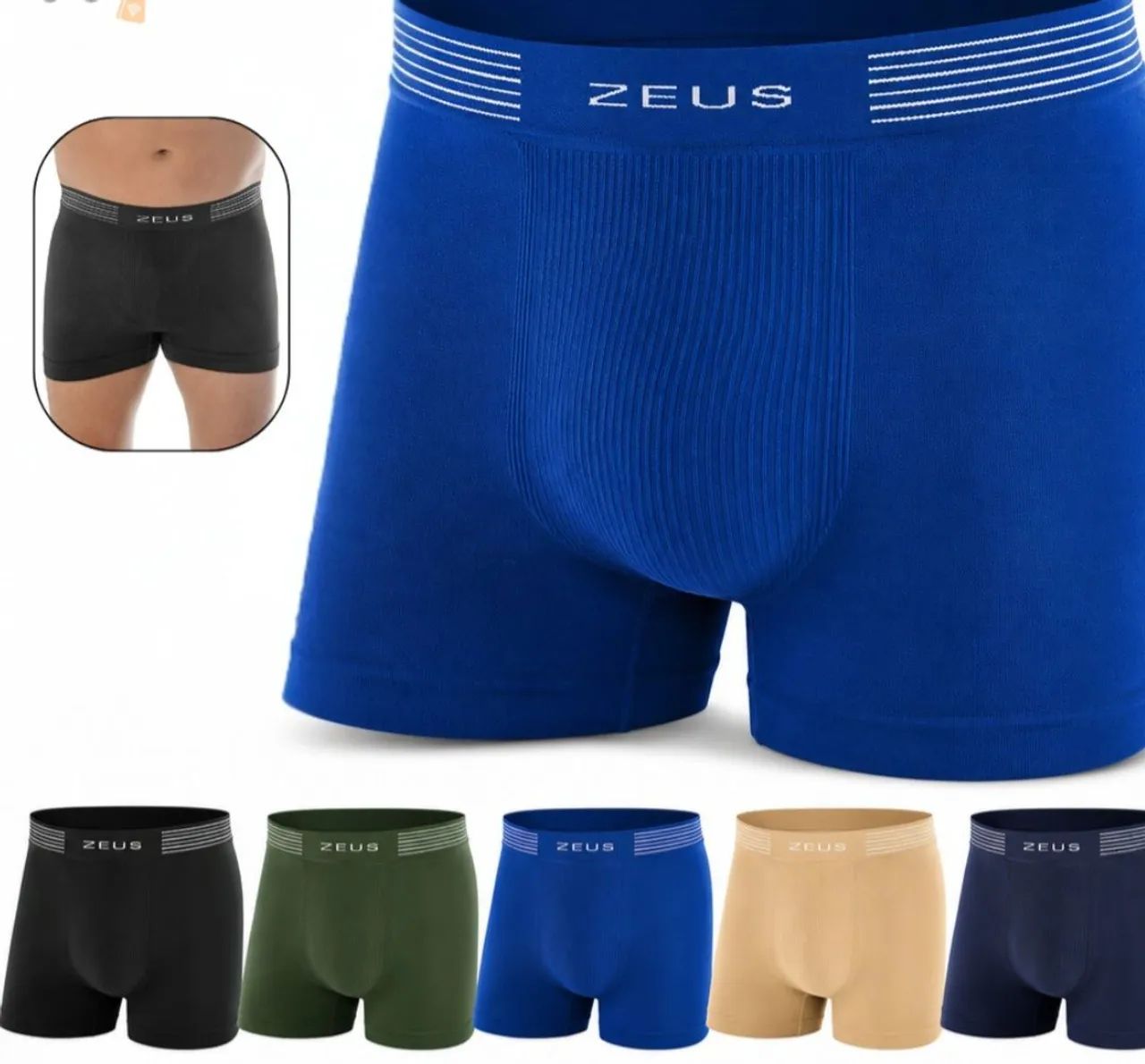 Kit com 5 Cuecas Ultraleve 