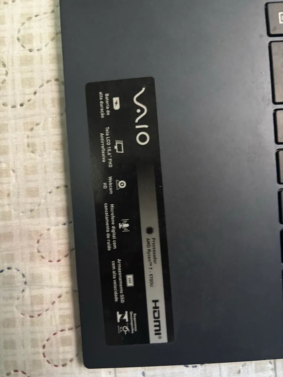 Notebook VAIO® FE15 AMD® Ryzen 7- 5700U Linux 16GB RAM  512SSD - Cinza Grafite - Foto 2