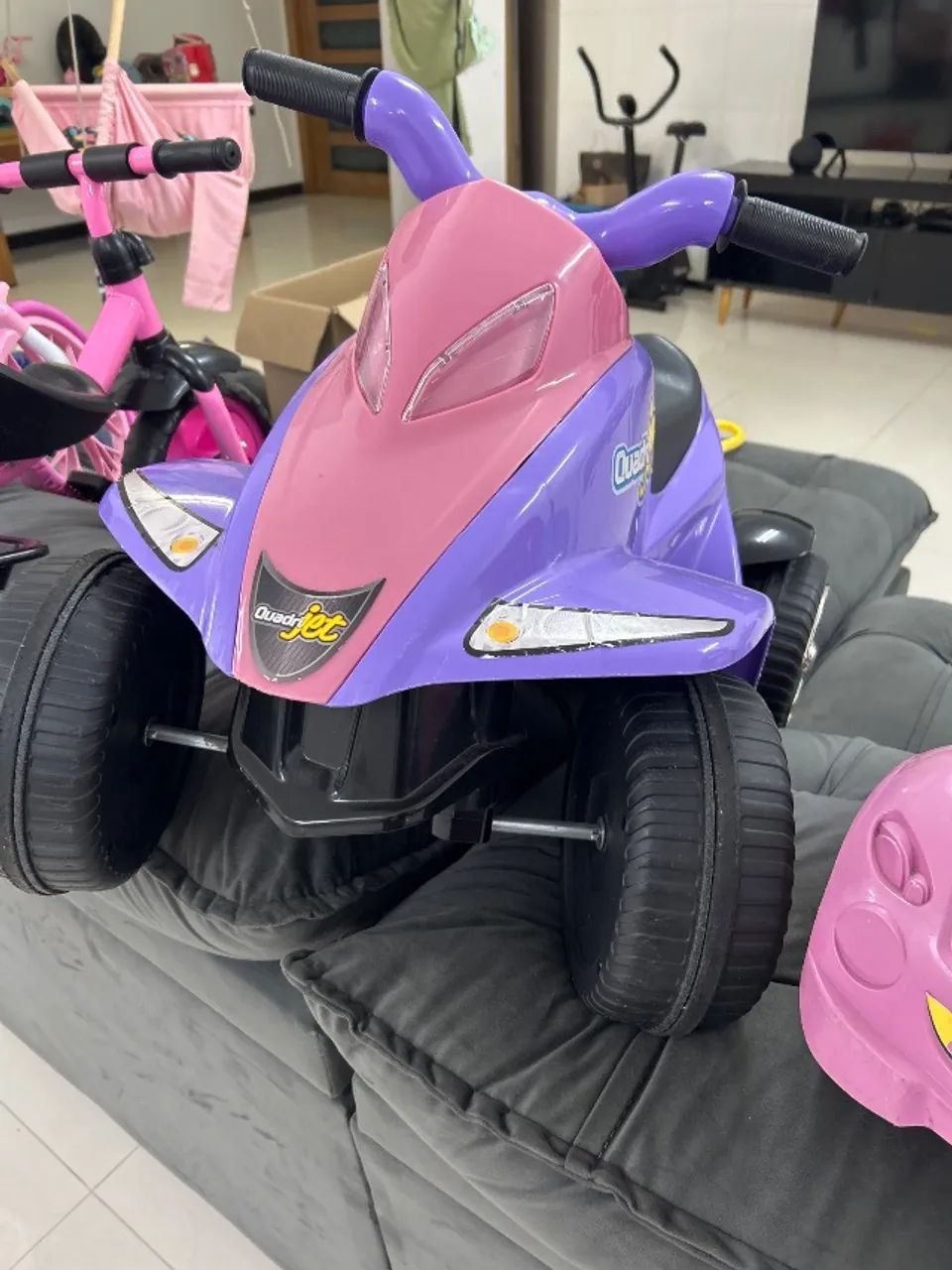 Quadriciclo Elétrico Quadrijet Lilás Xplast Voltagem Do Carregador 110v Lilás