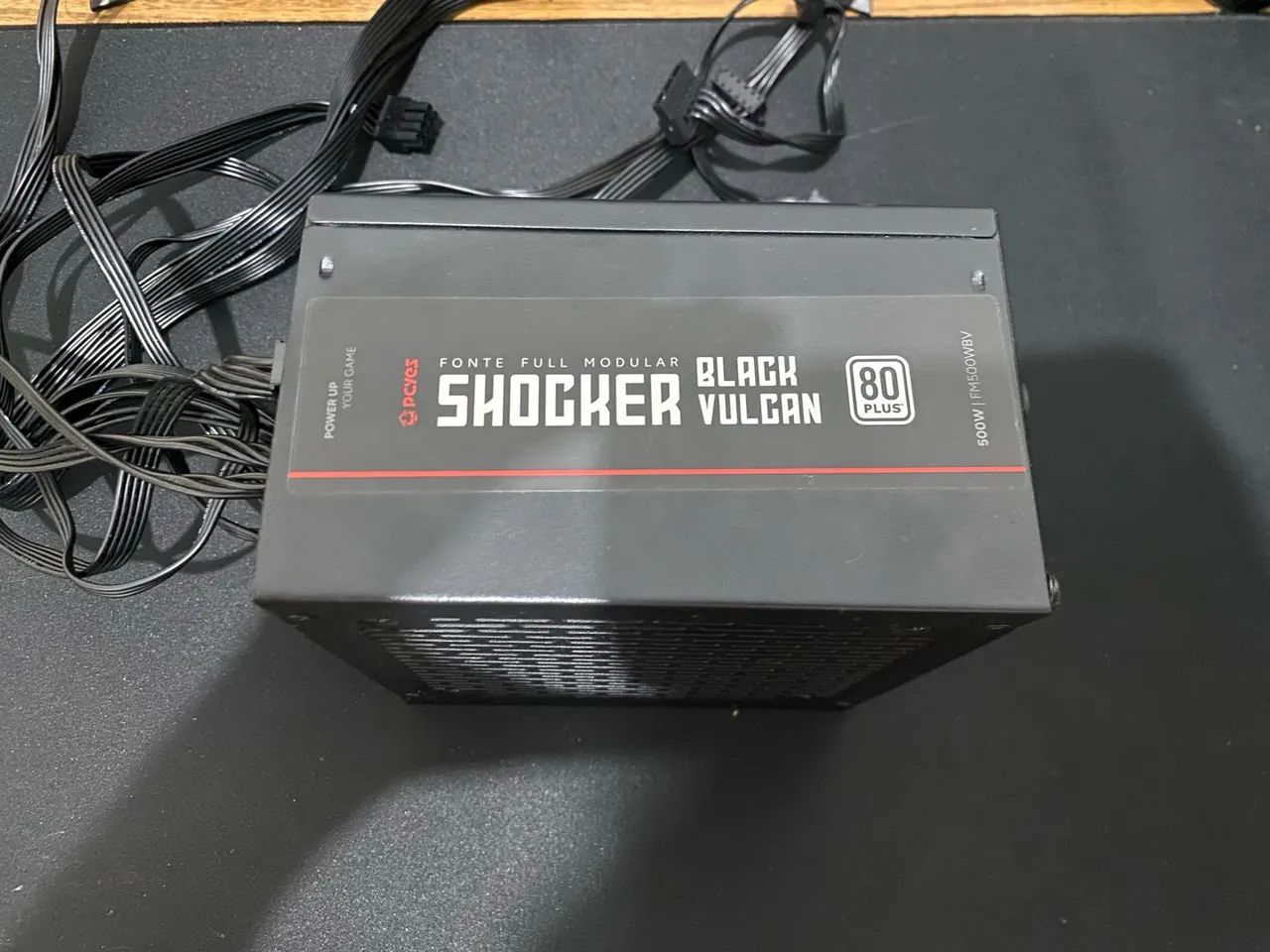Fonte PCYes Shocker 500W 80 Plus Full Modular Black Vulcan