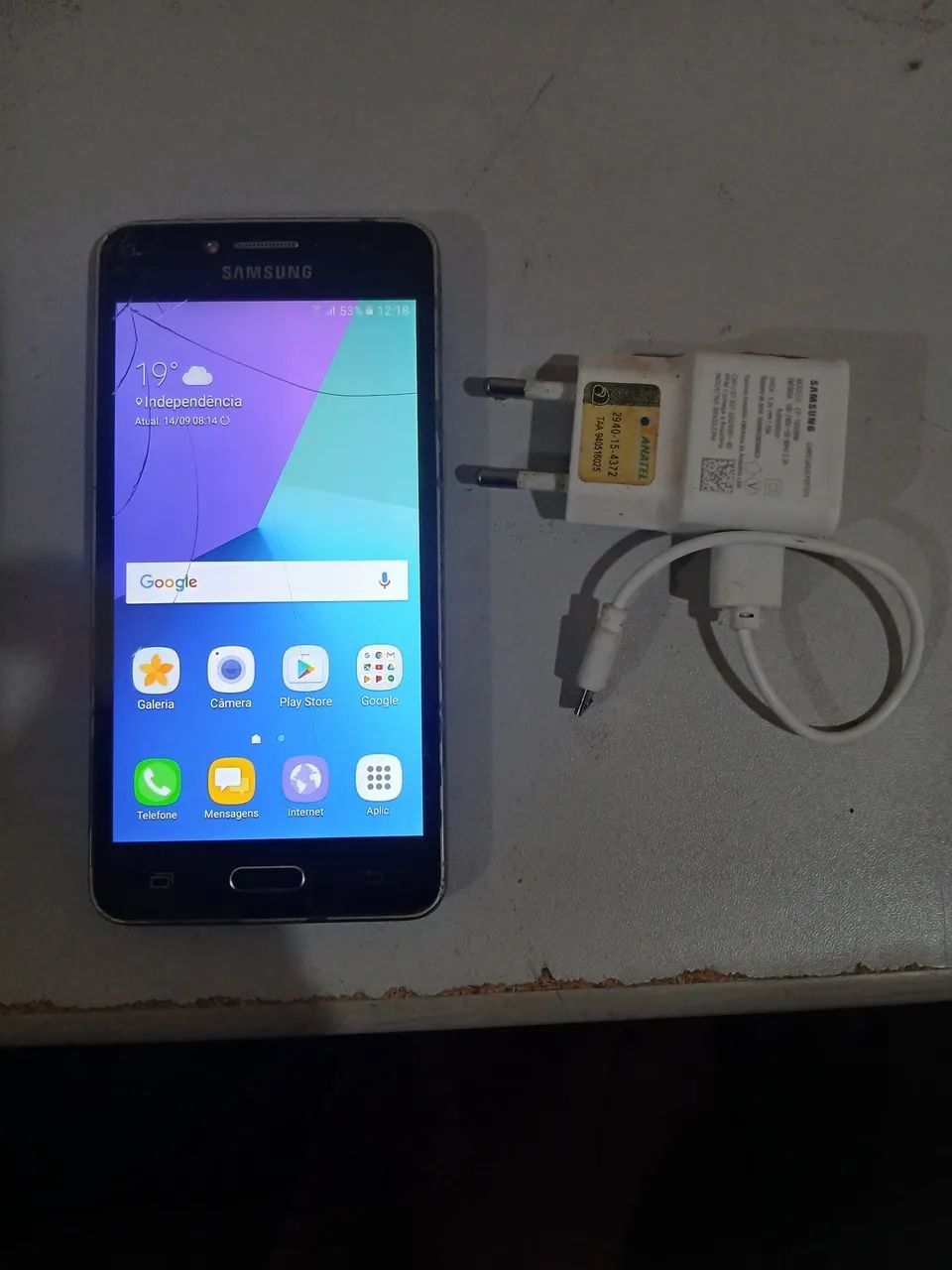 Celular j2 prime com trincado na tela mas funciona perfeitamente  - Foto 2