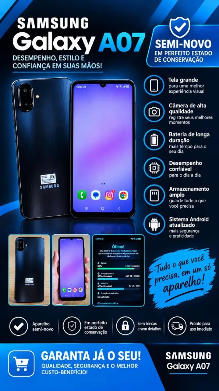 Samsung Galaxy a07 O queridinho 