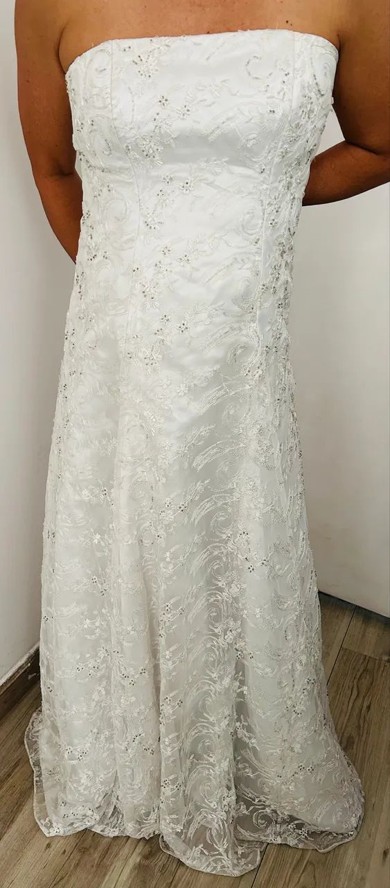 Lindo vestido renda bordado  - Foto 3