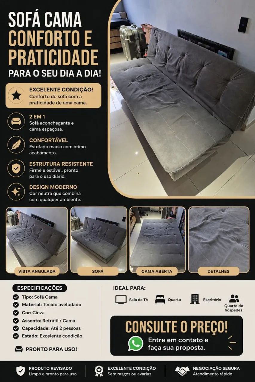 Vendo sofá cama