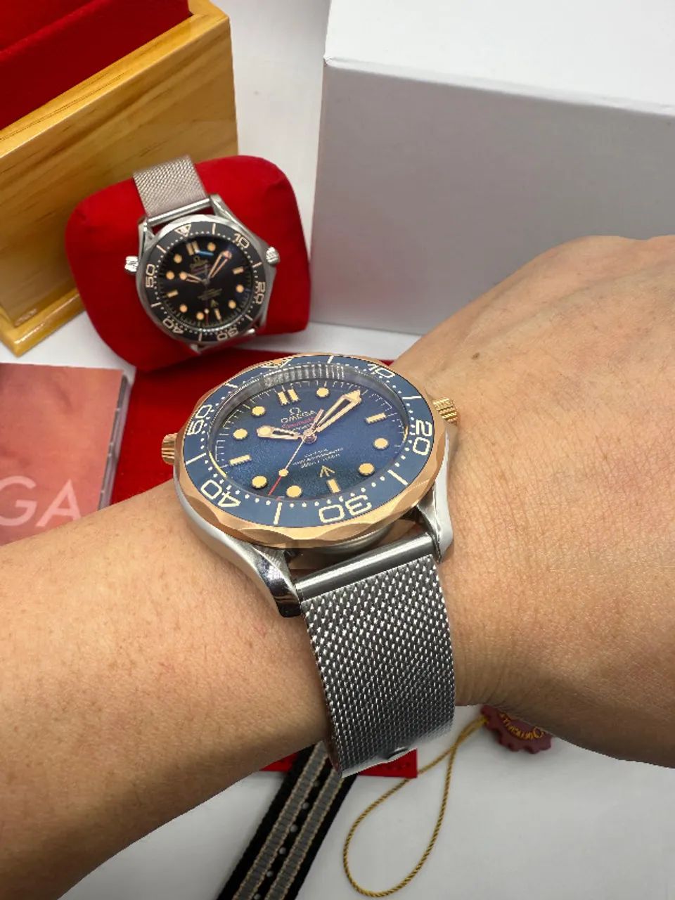 Relógio Seamaster Automático + Pulseira NATO e Caixa Completa - Foto 2