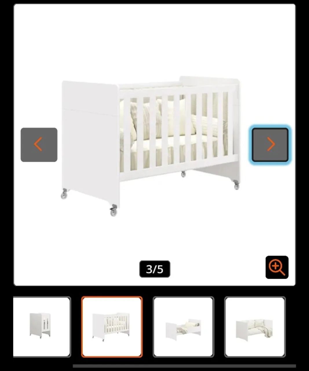 Berço Americano Evolution 4 em 1 Branco Acetinado com Colchão normal  - Foto 2