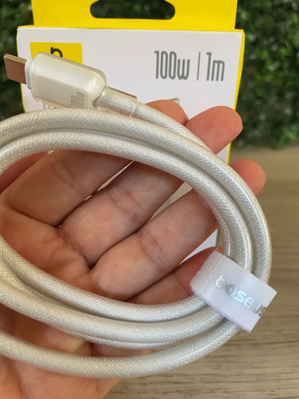 Cabo Baseus tipo c dupla proteção 100W 1M  - Foto 4