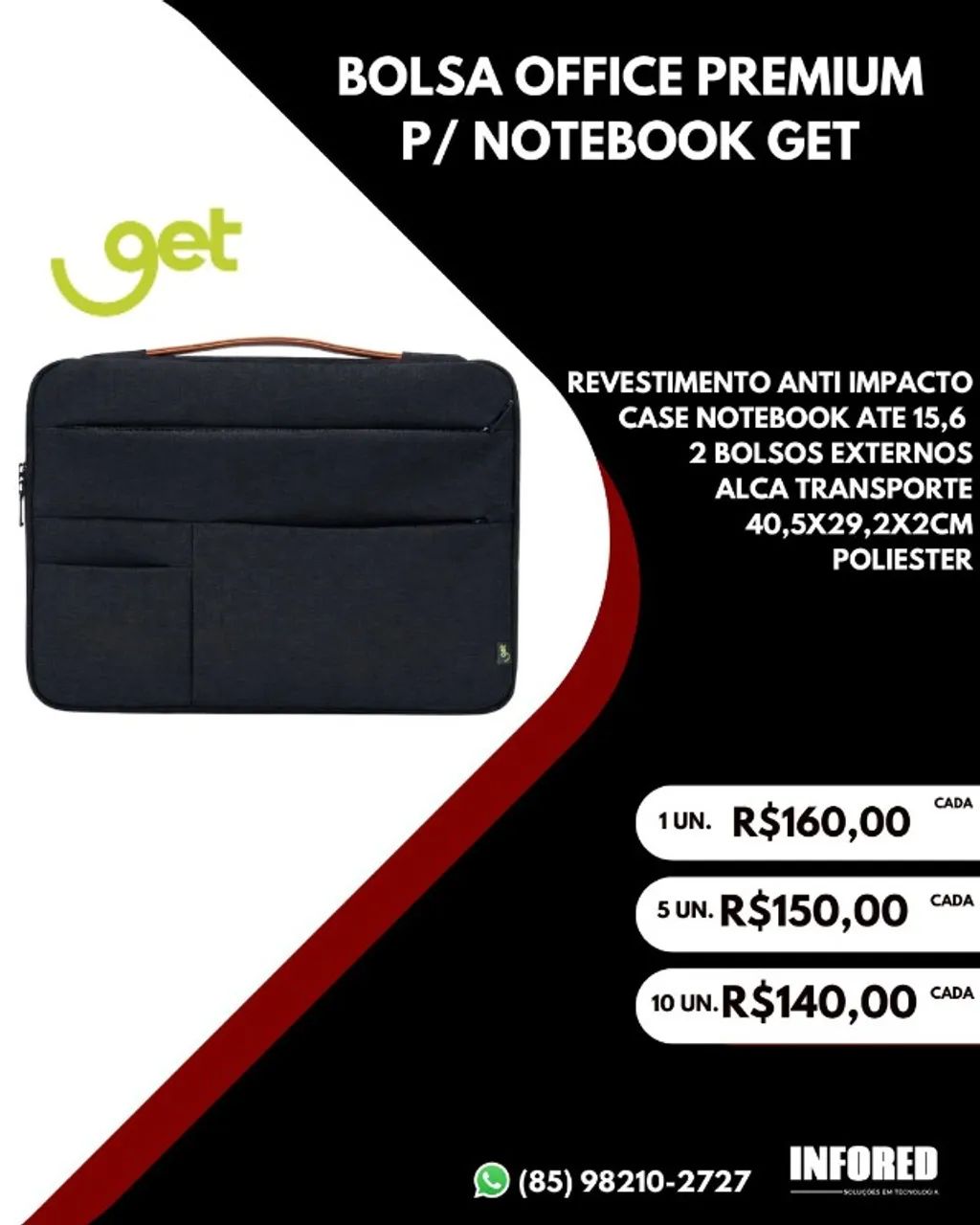 Bolsa office Premium p/ notebook Get
