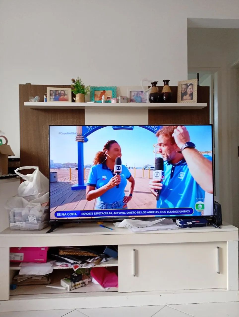 Doa-se rack com painel de tv 