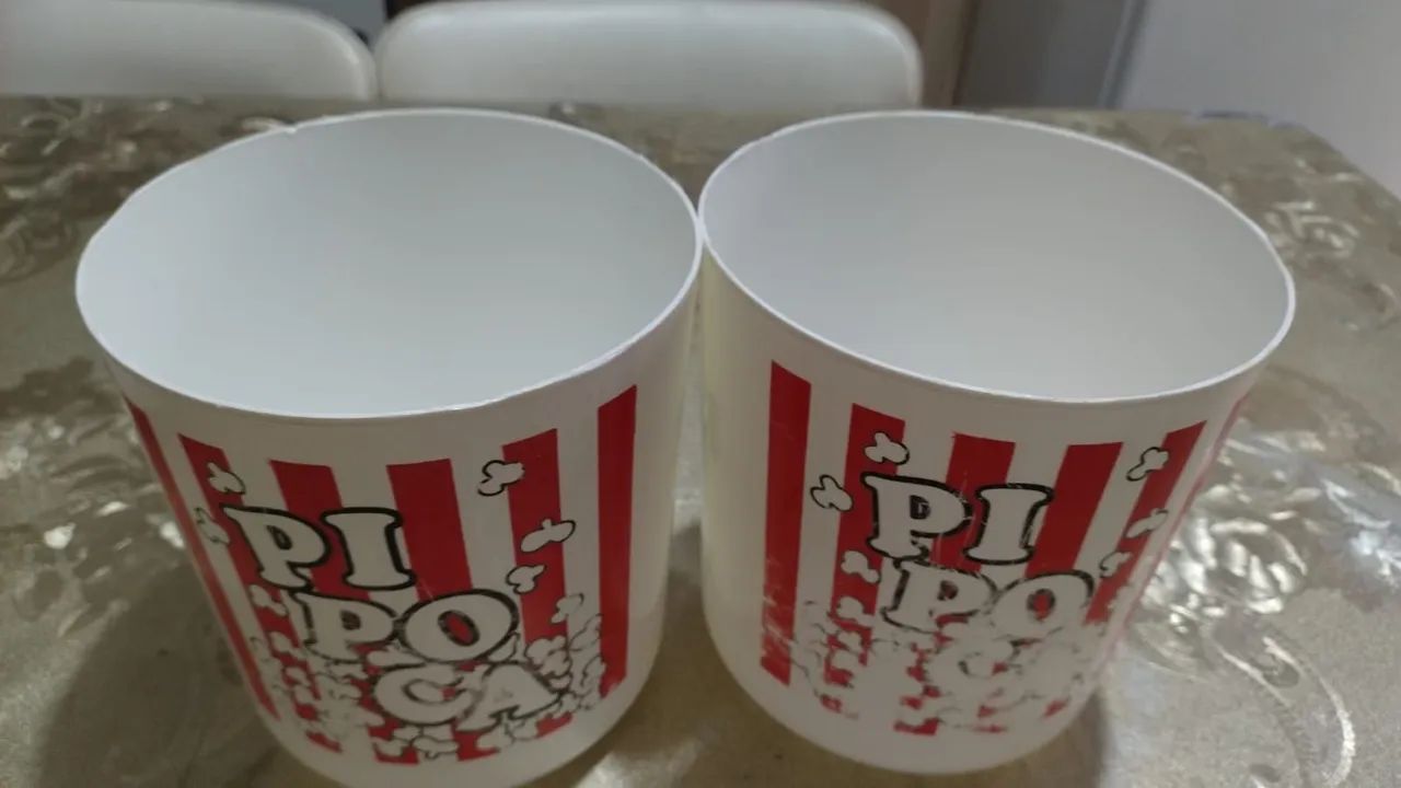 Kit 2 Baldes de Pipoca 