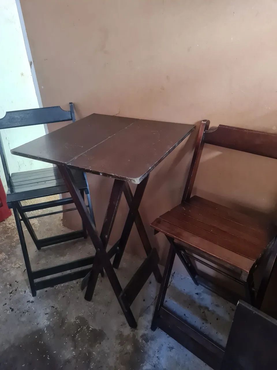 7 jogos de mesa de madeira alta 
